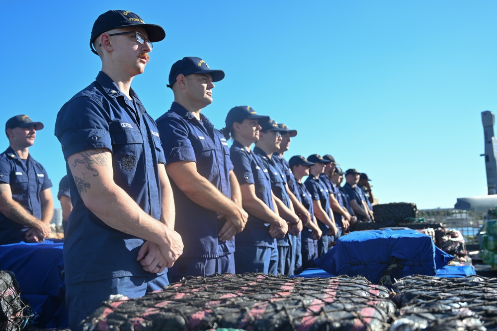 Coast Guard continues to break records, offloading over $362 million in illicit drugs interdicted in Eastern Pacific Ocean