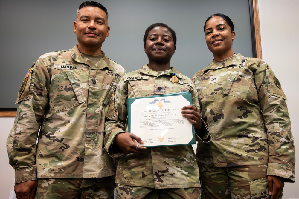 USARPAC Postal Operations Course Graduation
