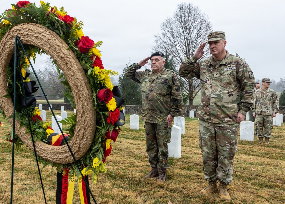 German liaison officers observe National Day of Mourning at Fort Knox Post Cemetery