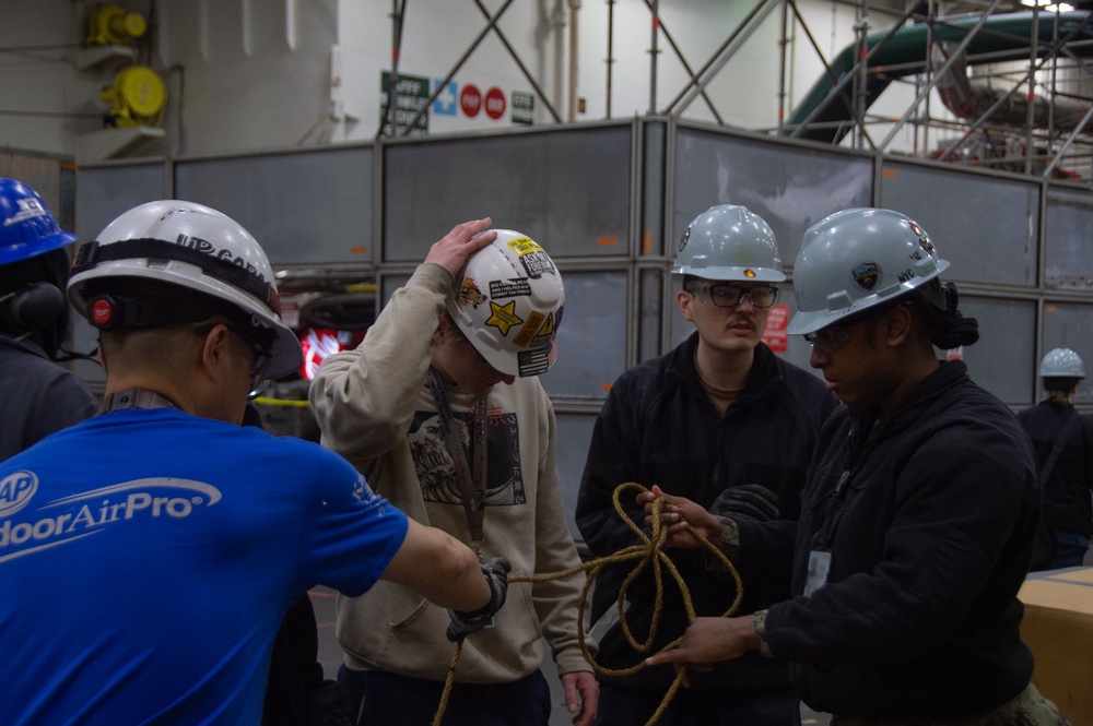 Reagan Sailors conduct daily operations