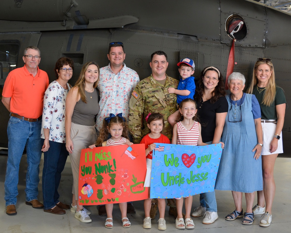 LANG aviators hold departure ceremony at Esler Army Airfield in Pineville