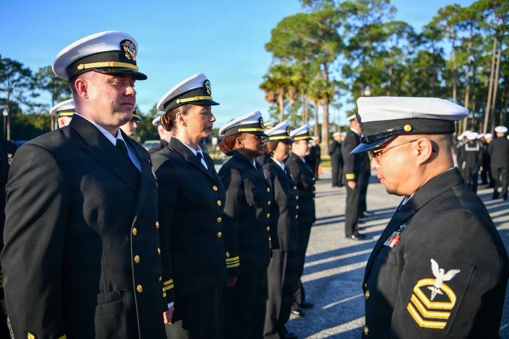 Navy Medicine Readiness and Training Center Pensacola holds Command Dress Blue Inspection at Naval Hospital Pensacola Nov. 13, 2025