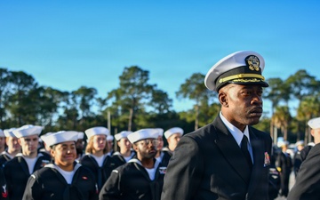 Navy Medicine Readiness and Training Center Pensacola holds Command Dress Blue Inspection at Naval Hospital Pensacola Nov. 13, 2025