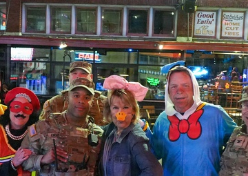 Tennessee National Guard on Beale Street for Halloween