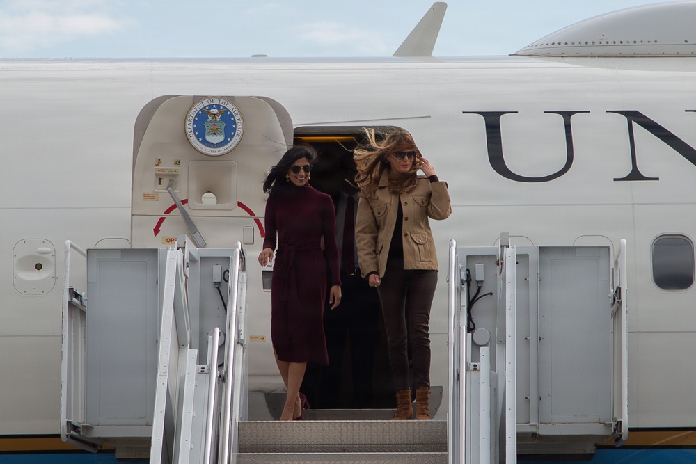 First and Second Ladies of the United States Visit MCB Camp Lejeune, MCAS New River
