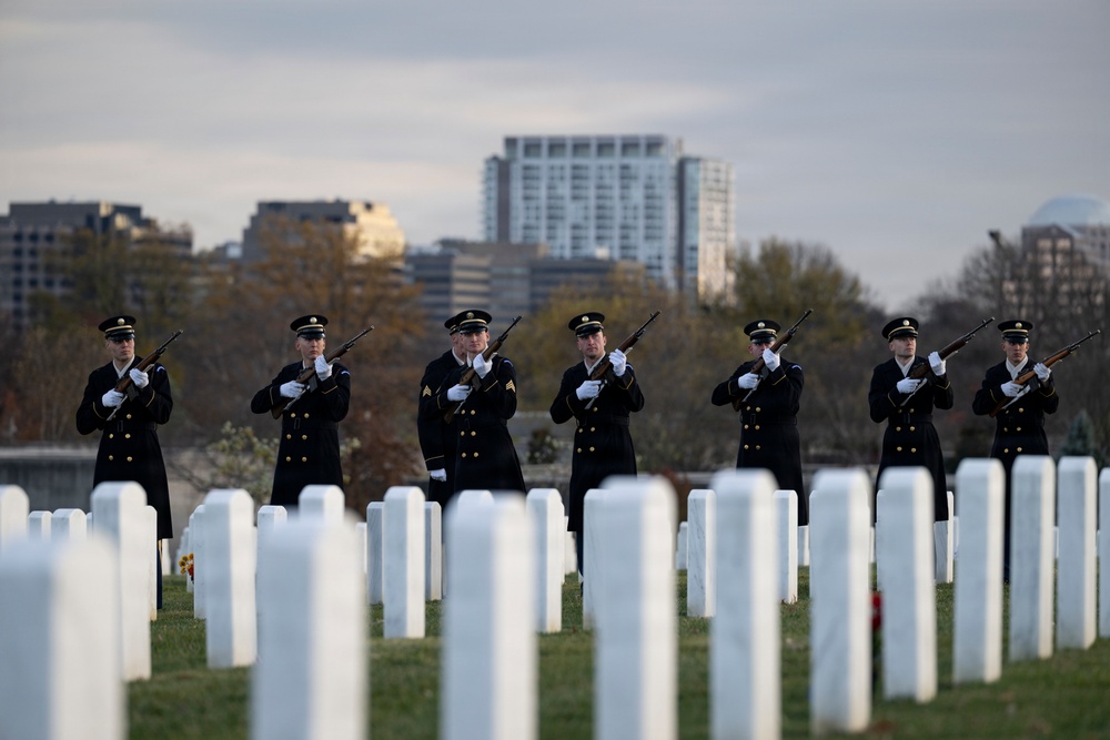 Full Military Funeral Honors with Escort are Conducted for U.S. Army Sgt. Michael Verardo in Section 57