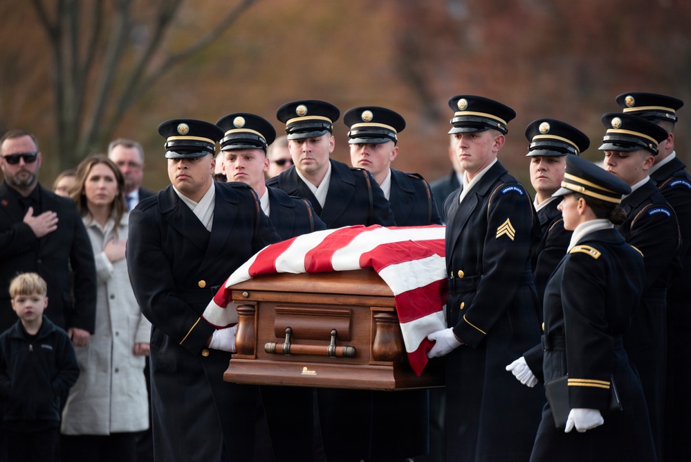 Full Military Funeral Honors with Escort are Conducted for U.S. Army Sgt. Michael Verardo in Section 57