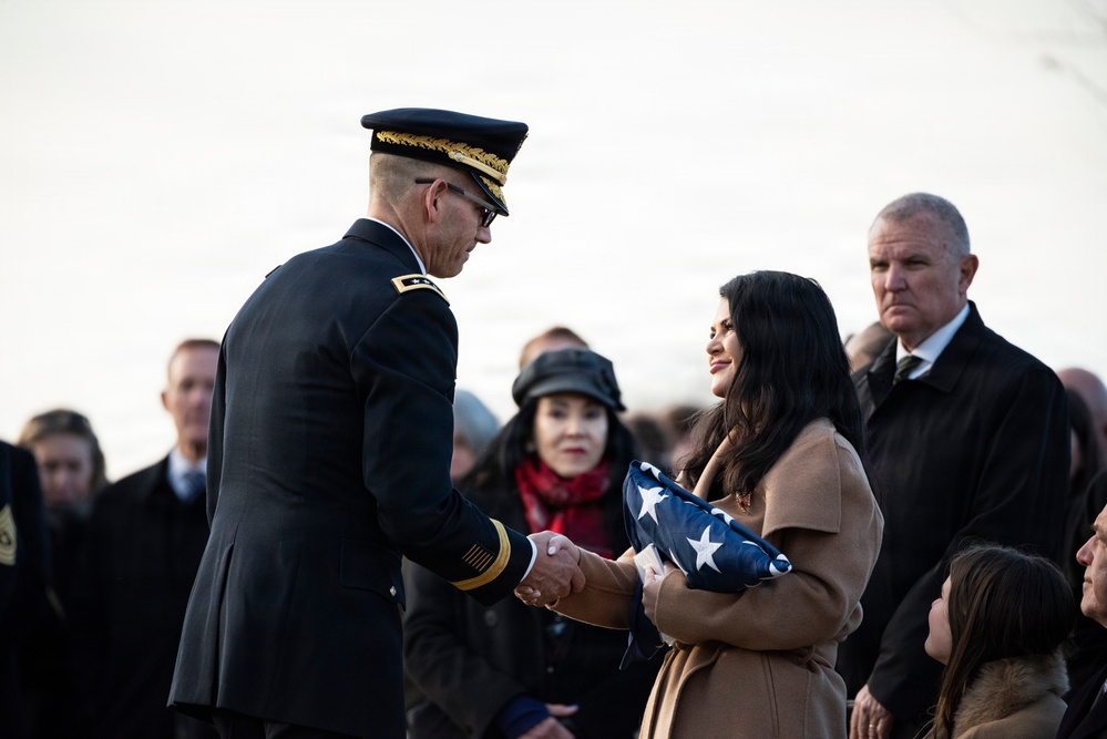 Full Military Funeral Honors with Escort are Conducted for U.S. Army Sgt. Michael Verardo in Section 57