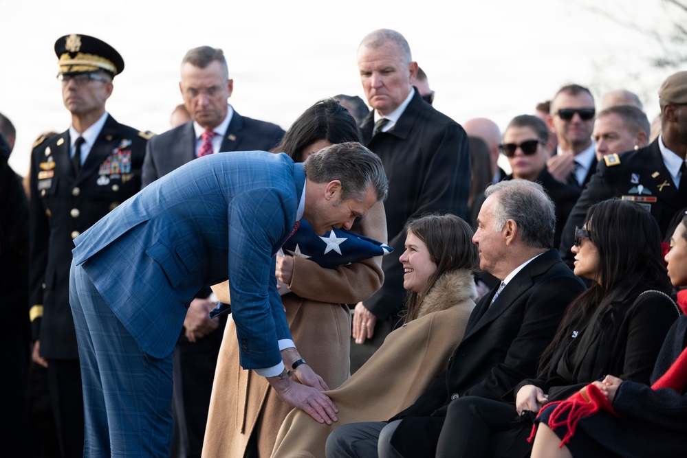 Full Military Funeral Honors with Escort are Conducted for U.S. Army Sgt. Michael Verardo in Section 57