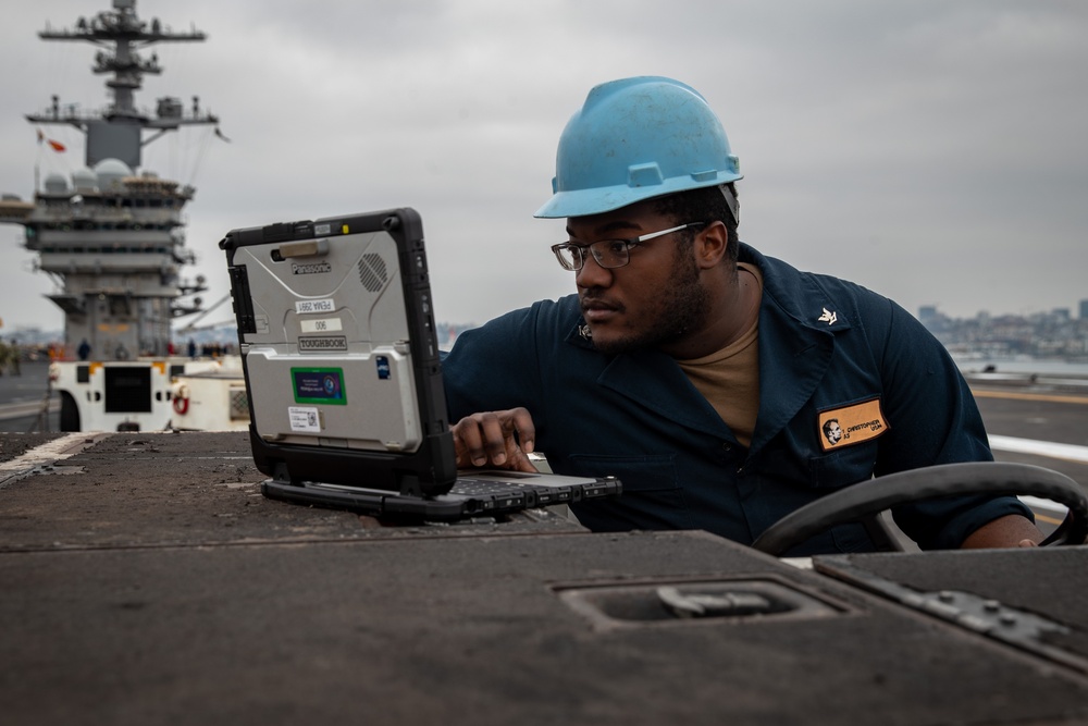 Abraham Lincoln conducts routine operations