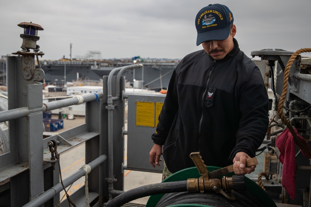 Abraham Lincoln conducts routine operations