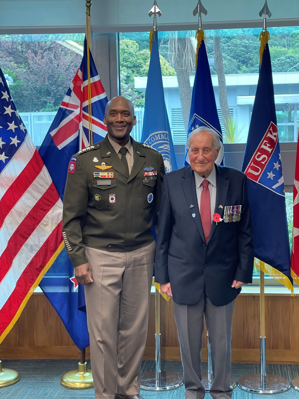 United Nations Command Commander Meets With Korean War Veteran