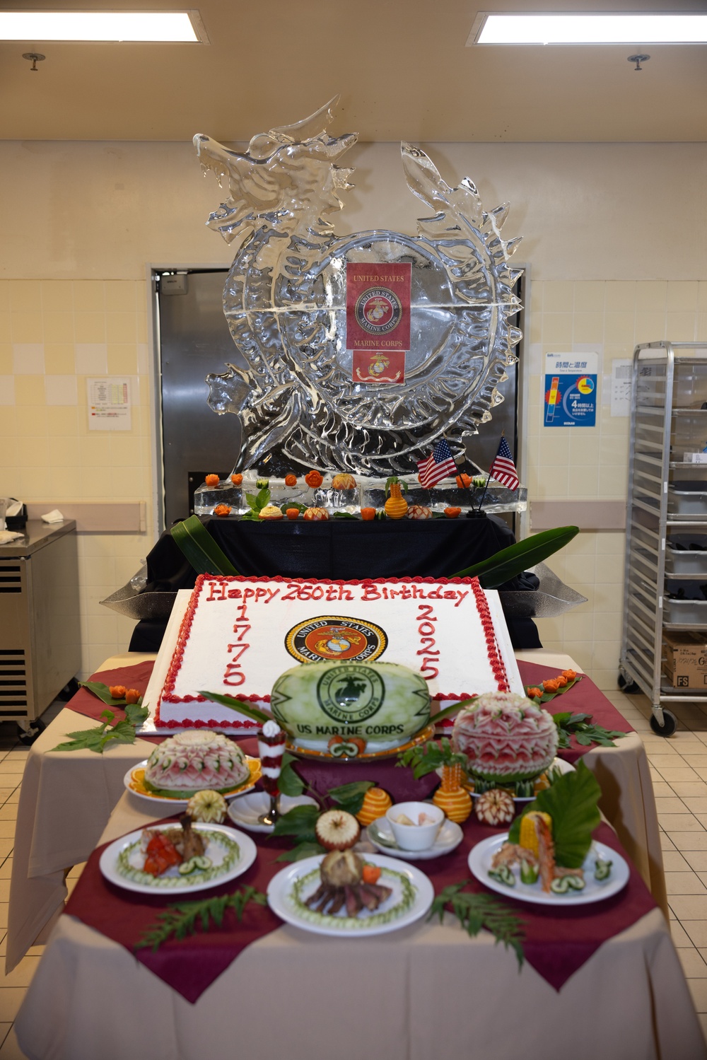 Mess Hall 488 Marines and MLCs organize 250th Marine Corps Birthday Meal at Camp Foster