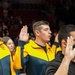 Future Sailors take part in oath of enlistment at NBA game