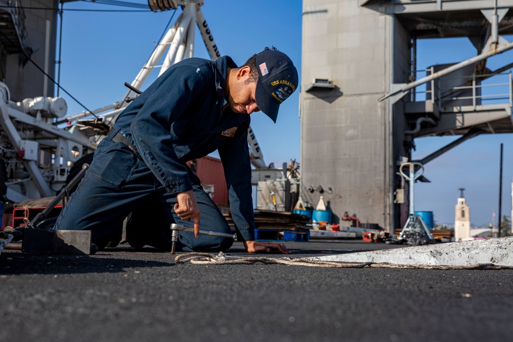 Abraham Lincoln conducts routine operations