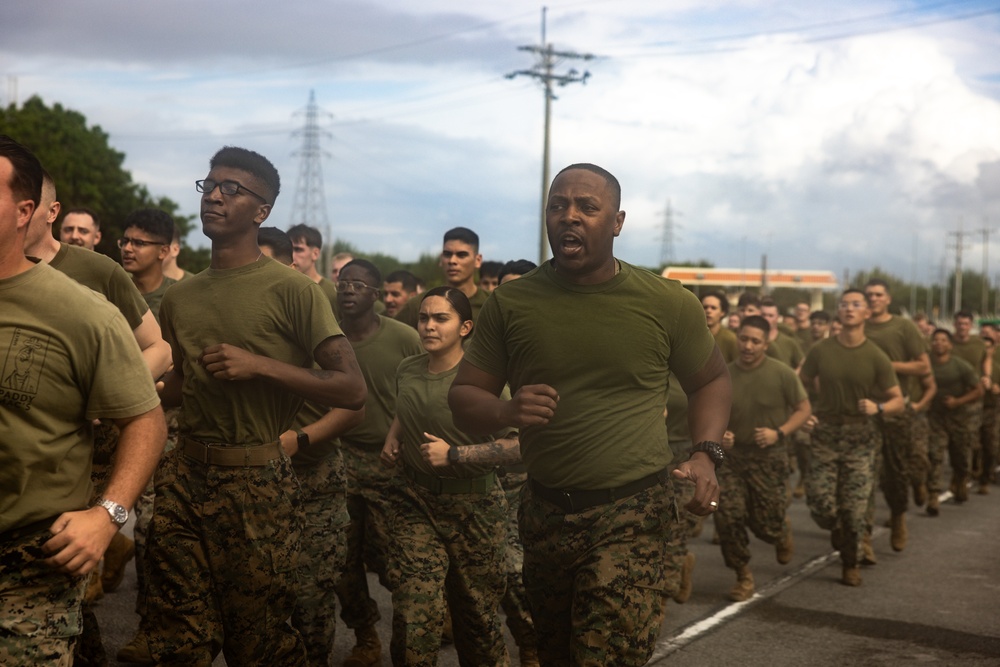 H&amp;HS Marines run 250 miles for 250th Marine Corps Birthday