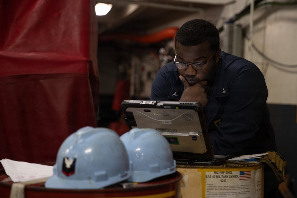 Abraham Lincoln conducts routine operations