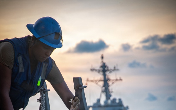 USS Gridley Replenishment-At-Sea
