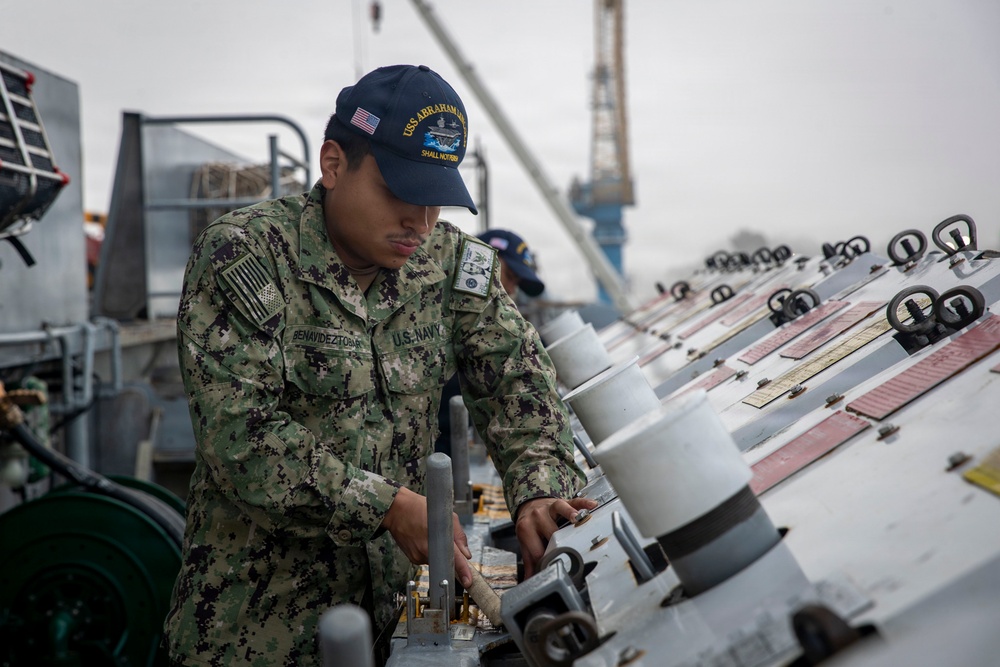 Abraham Lincoln conducts routine operations