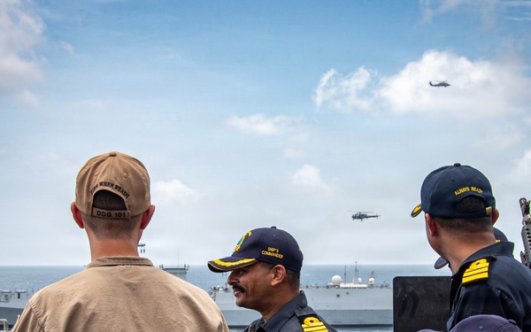 Indian Navy Destroyer INS Imphal (D-68) Tours USS Gridley