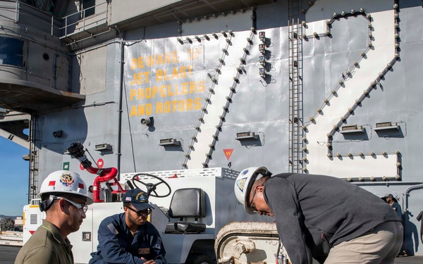 Abraham Lincoln conducts routine operations