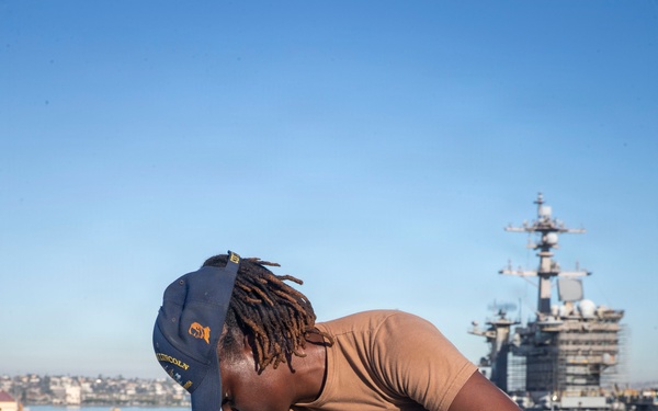 Abraham Lincoln conducts routine operations