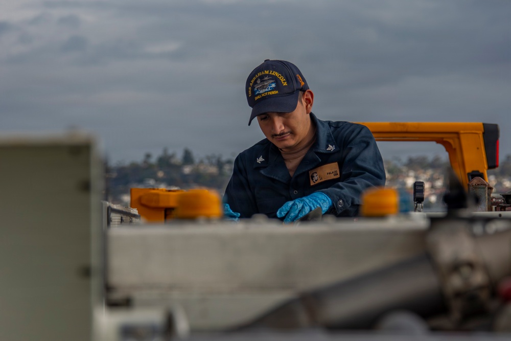 Abraham Lincoln conducts routine operations