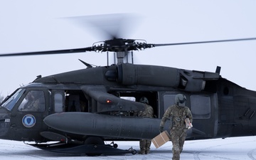 AKOM members deliver supplies to Napakiak during Operation Halong Response