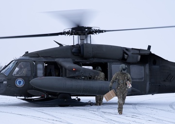 AKOM members deliver supplies to Napakiak during Operation Halong Response