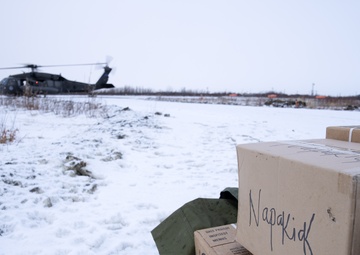 AKOM members deliver supplies to Napakiak during Operation Halong Response