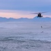 Coast Guard Aircrews Train in Surf with Air Force PJs at Fort Stevens