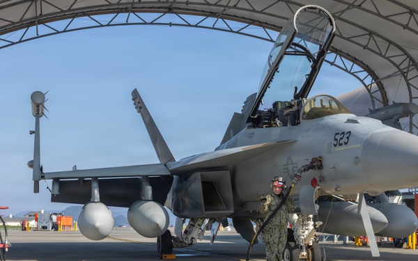 EA-18G Growlers Refuel at MCAS Iwakuni