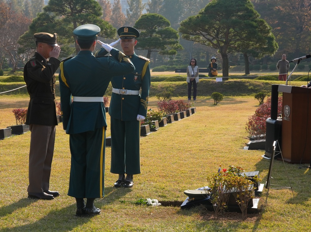 Internment Ceremony Held at UN Memorial Cemetery For Veteran of the Korean War