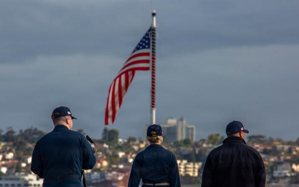 Abraham Lincoln conducts routine operations