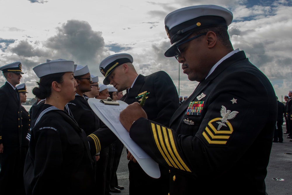 Abraham Lincoln conducts routine operations