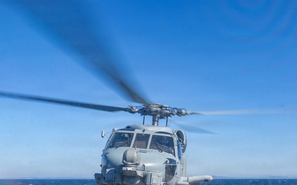 USS Rafael Peralta (DDG 115) Helicopter Recovery and Assist Evolution