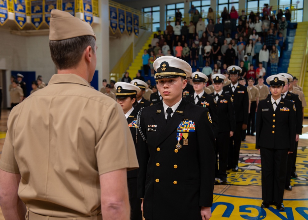Sigonella Middle High School Junior ROTC Cadet receives Legion of Valor Bronze