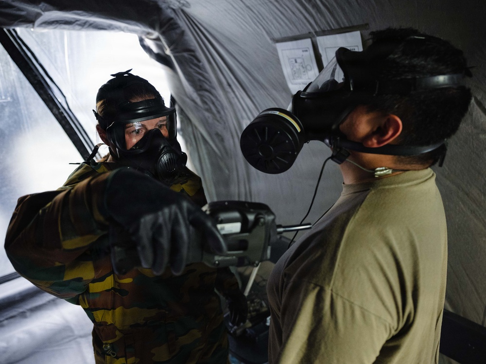 Mission Partners decon in CBRN exercise TT25