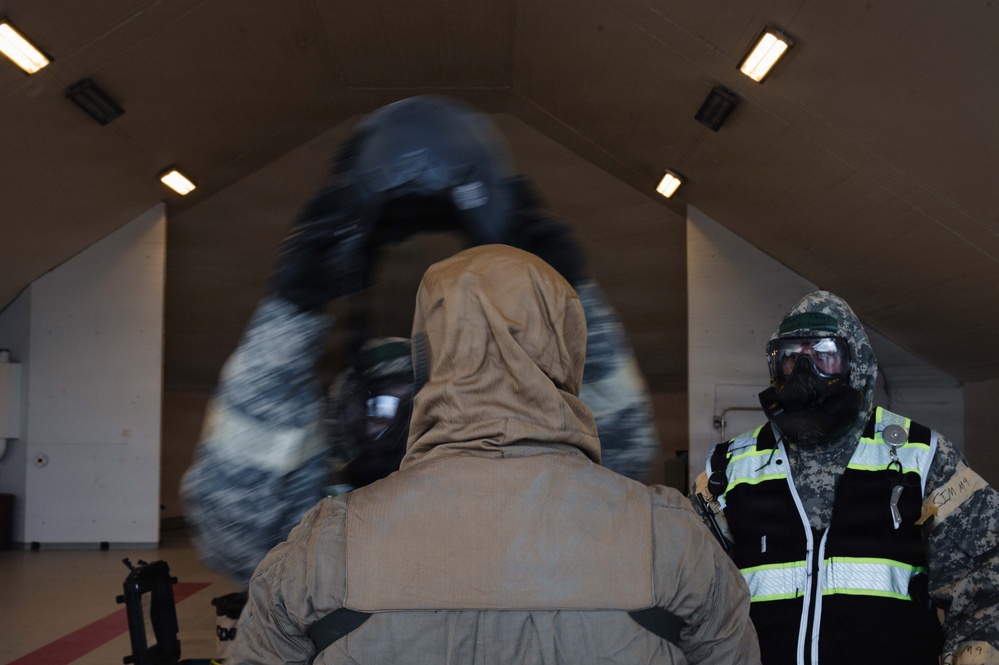 Mission Partners decon in CBRN exercise TT25