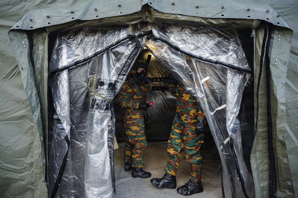 Mission Partners decon in CBRN exercise TT25