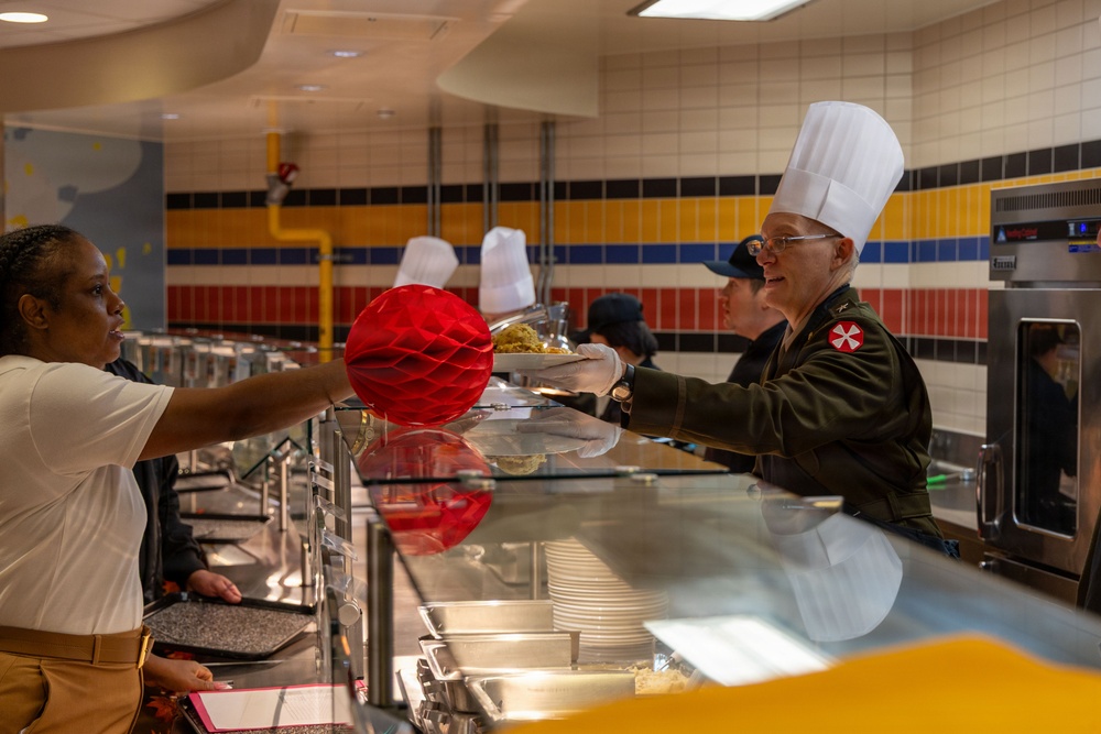 Brig. Gen. William Wilkerson Helps serve Thanksgiving meals