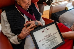 WWII Combat Medic Charles Shay Receives the Order of Military Medical Merit