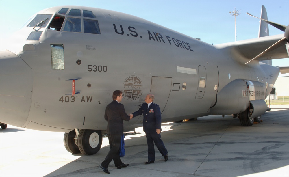 403rd Wing Dedicates Aircraft
