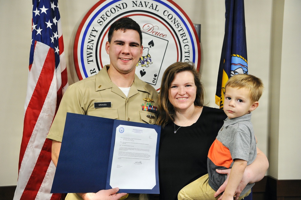 Ensign Graves Earns Information Warfare Officer Designation