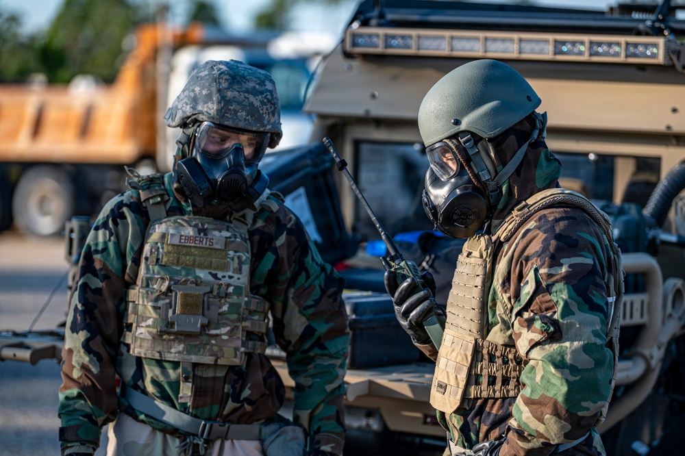 Airmen sharpen their chemical defense during Mosaic Tiger 26-1