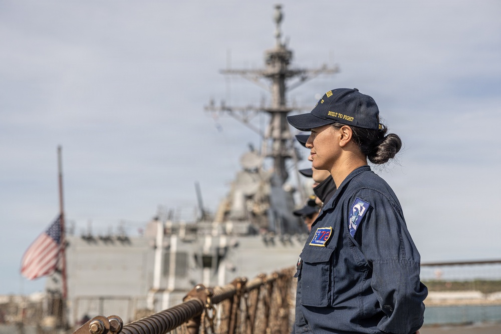 USS Mahan Departs Rota, Spain