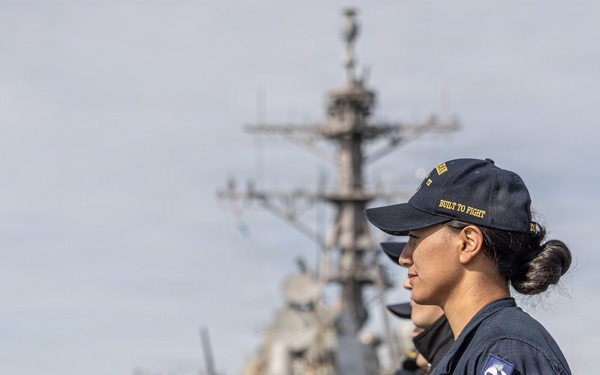 USS Mahan Departs Rota, Spain