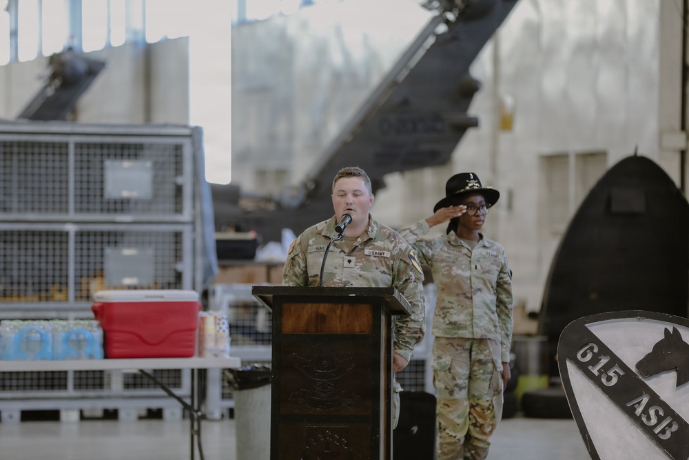 615 ASB conduct Company Change of Command