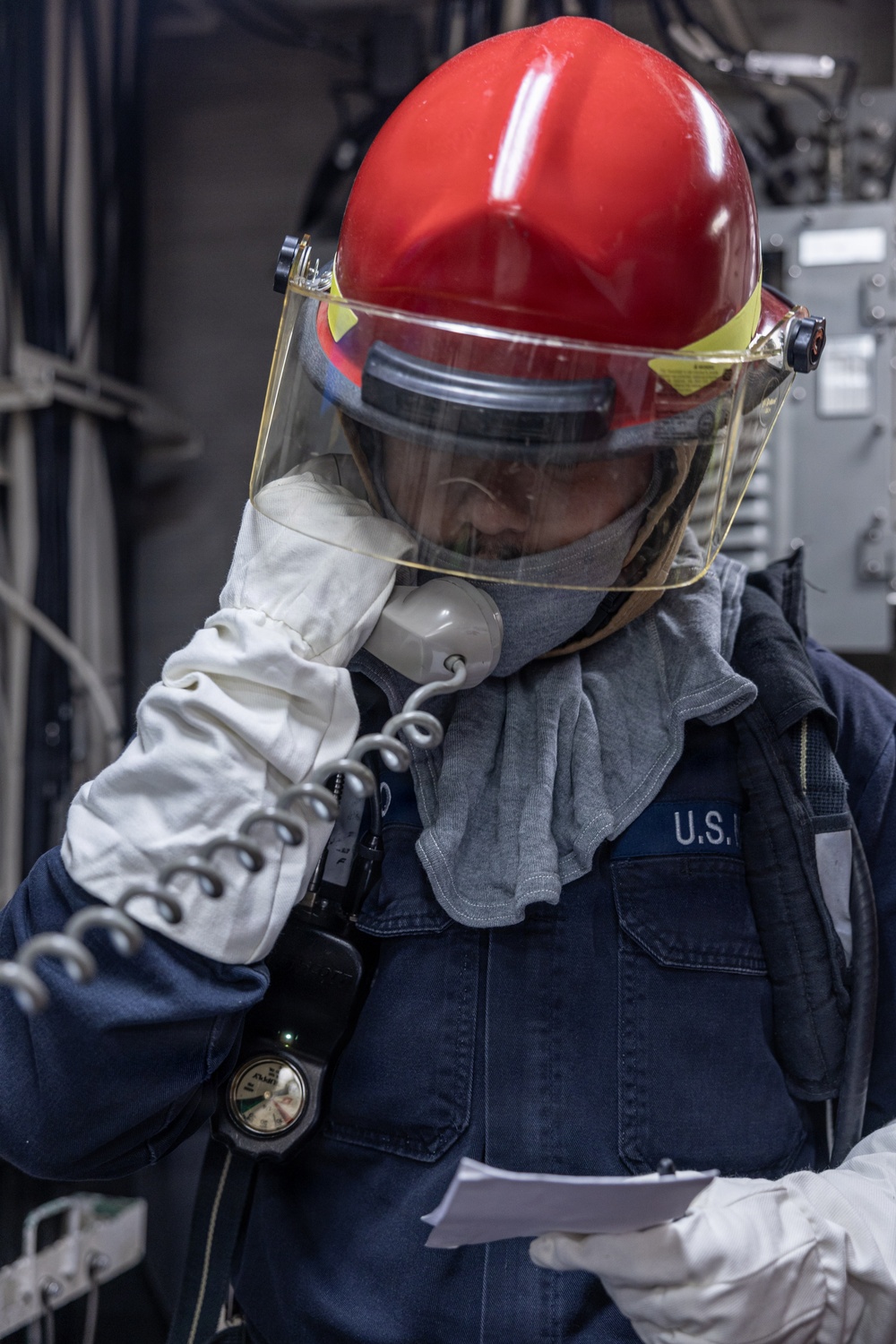 USS Mahan Conducts General Quarters Drill