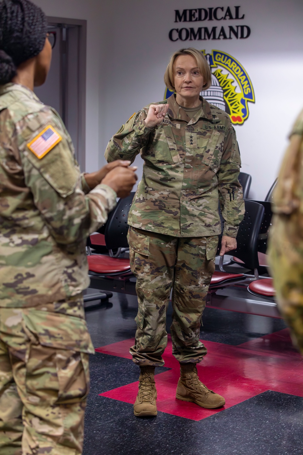 Military Leaders Visit the  D.C. Armory to Observe Guard Operations